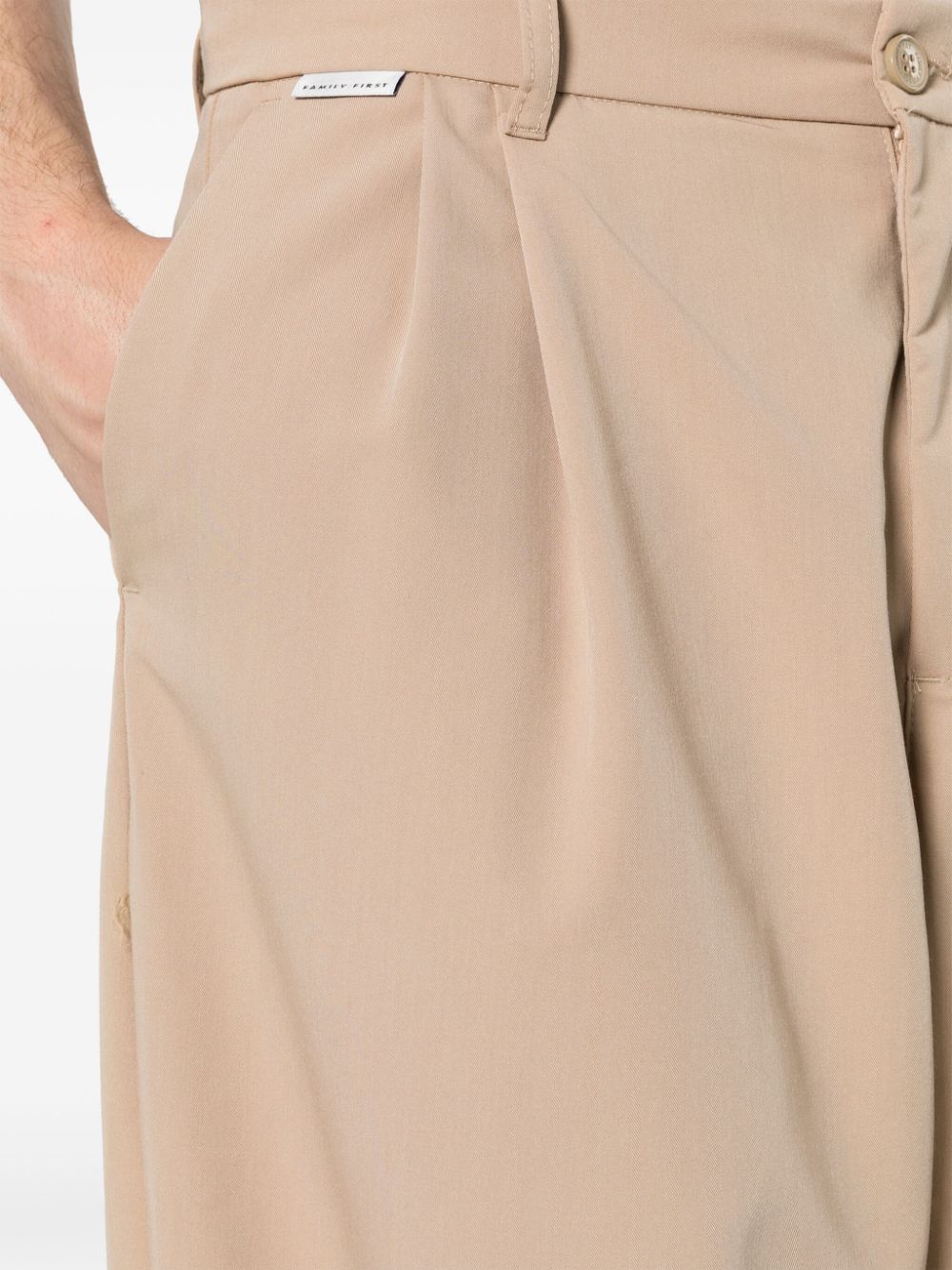 Shop Family First New Tube Tailored Trousers In Neutrals