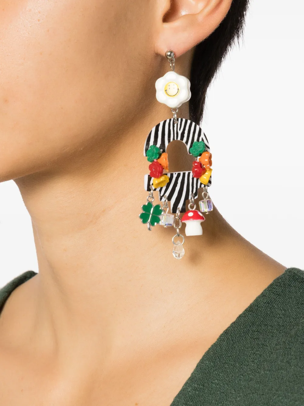 Amir Slama charm-appliqué drop earrings | Image 2