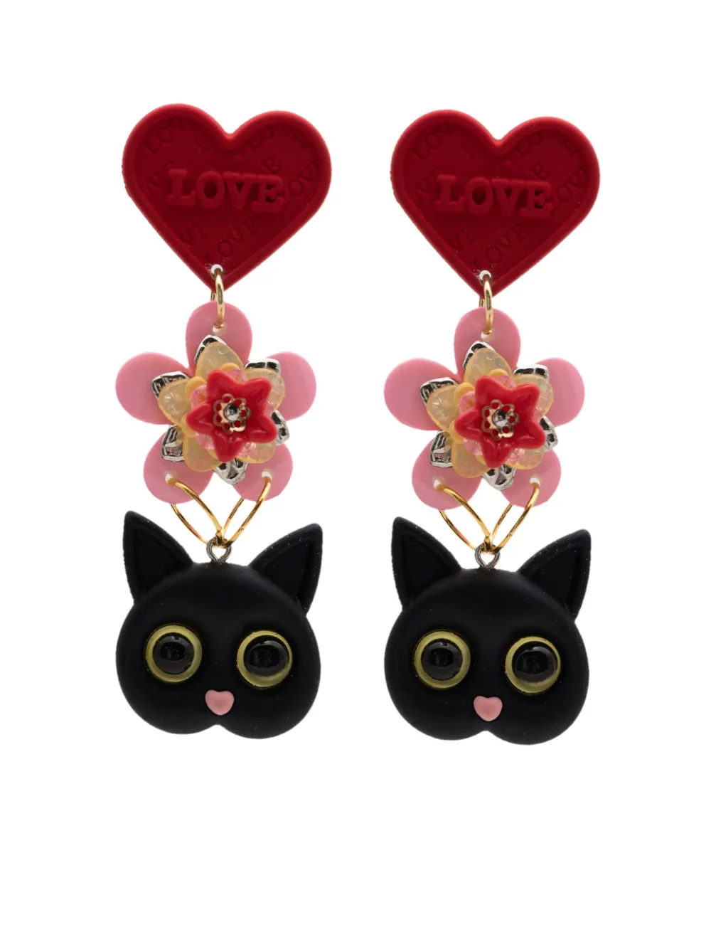 Amir Slama charm-embellished drop earrings | Red | Image 1