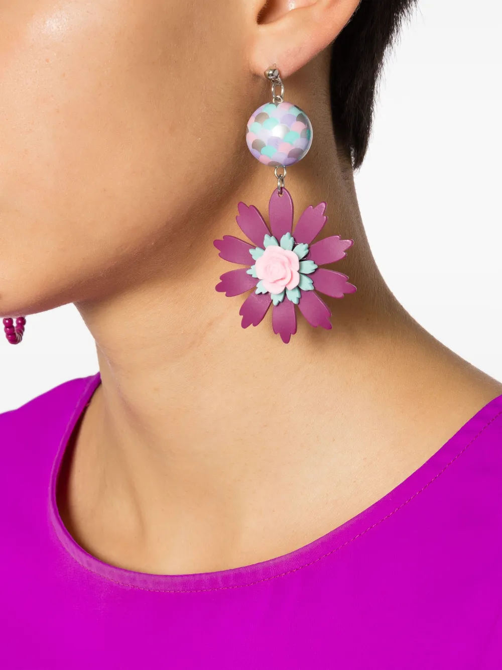 Amir Slama flower-motif drop earrings | Image 2