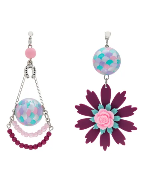 Amir Slama flower-motif drop earrings