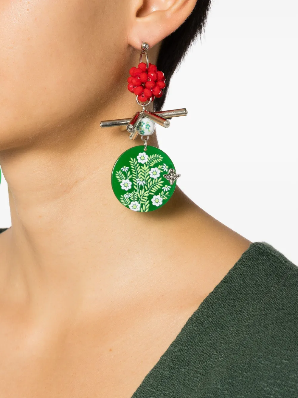 Amir Slama charm-appliqué drop earrings | Image 2