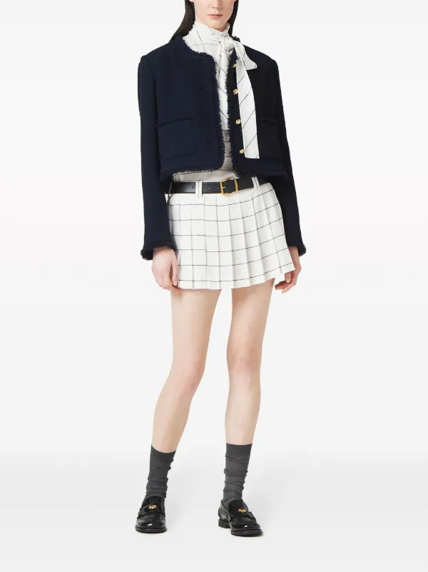 Miu Miu ストライプ ミニスカート - Farfetch 