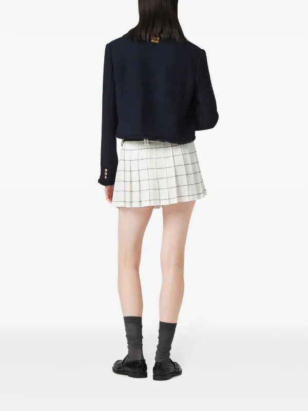 Miu Miu ストライプ ミニスカート - Farfetch 