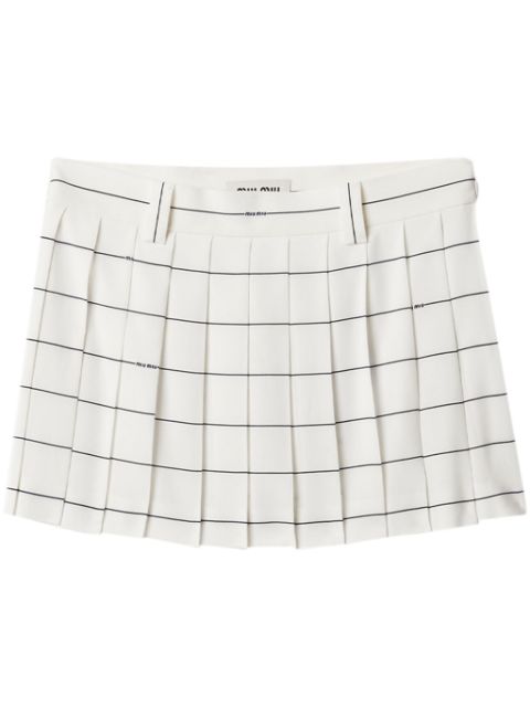 Miu Miu Striped sablé miniskirt