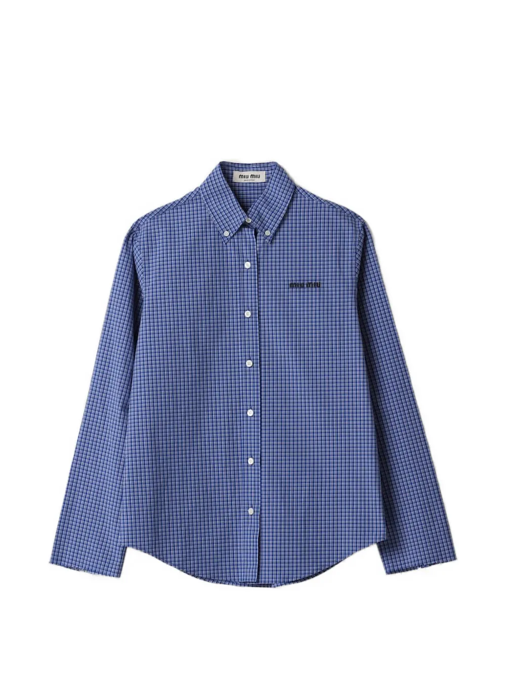 Miu Miu Checked Shirt | Blue | FARFETCH