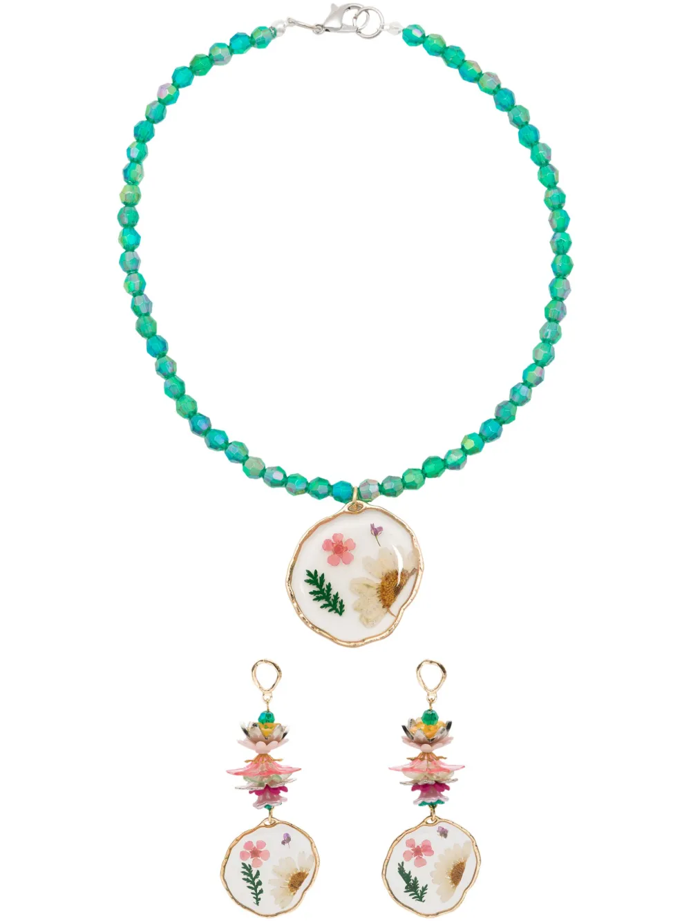 Amir Slama set de aretes y collar con mostacillas | multicolor | Image 1