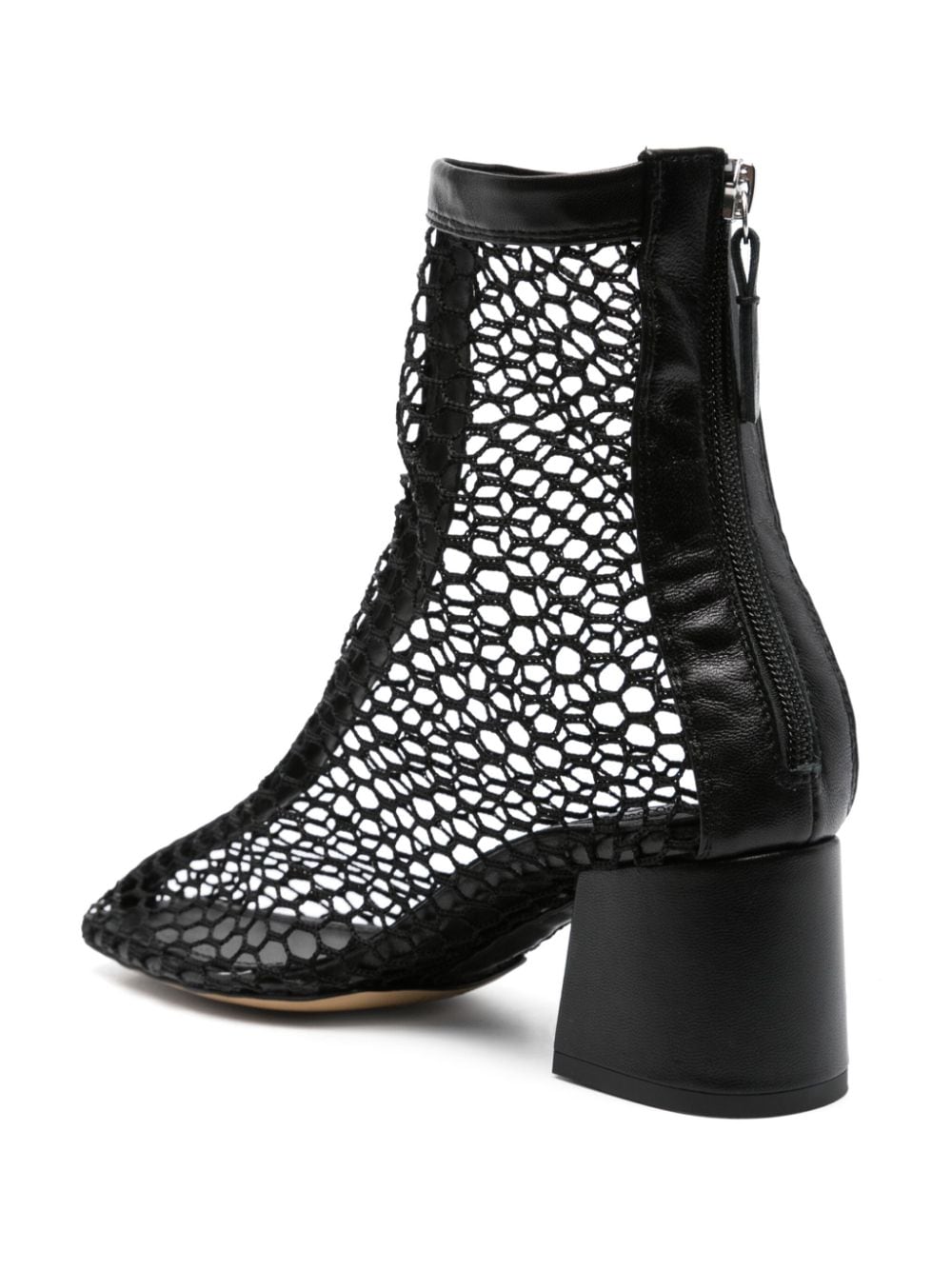 Shop Souliers Martinez Firme 65mm Mesh Ankle Boots In Black