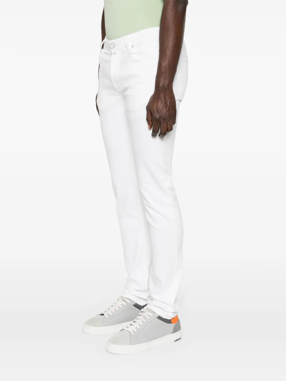 Shop Jacob Cohen Nick Slim-fit Jeans In White