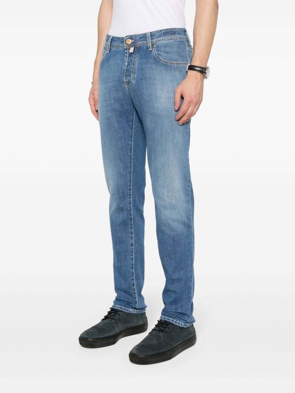 Shop Jacob Cohen Nick Slim-fit Jeans In Blue