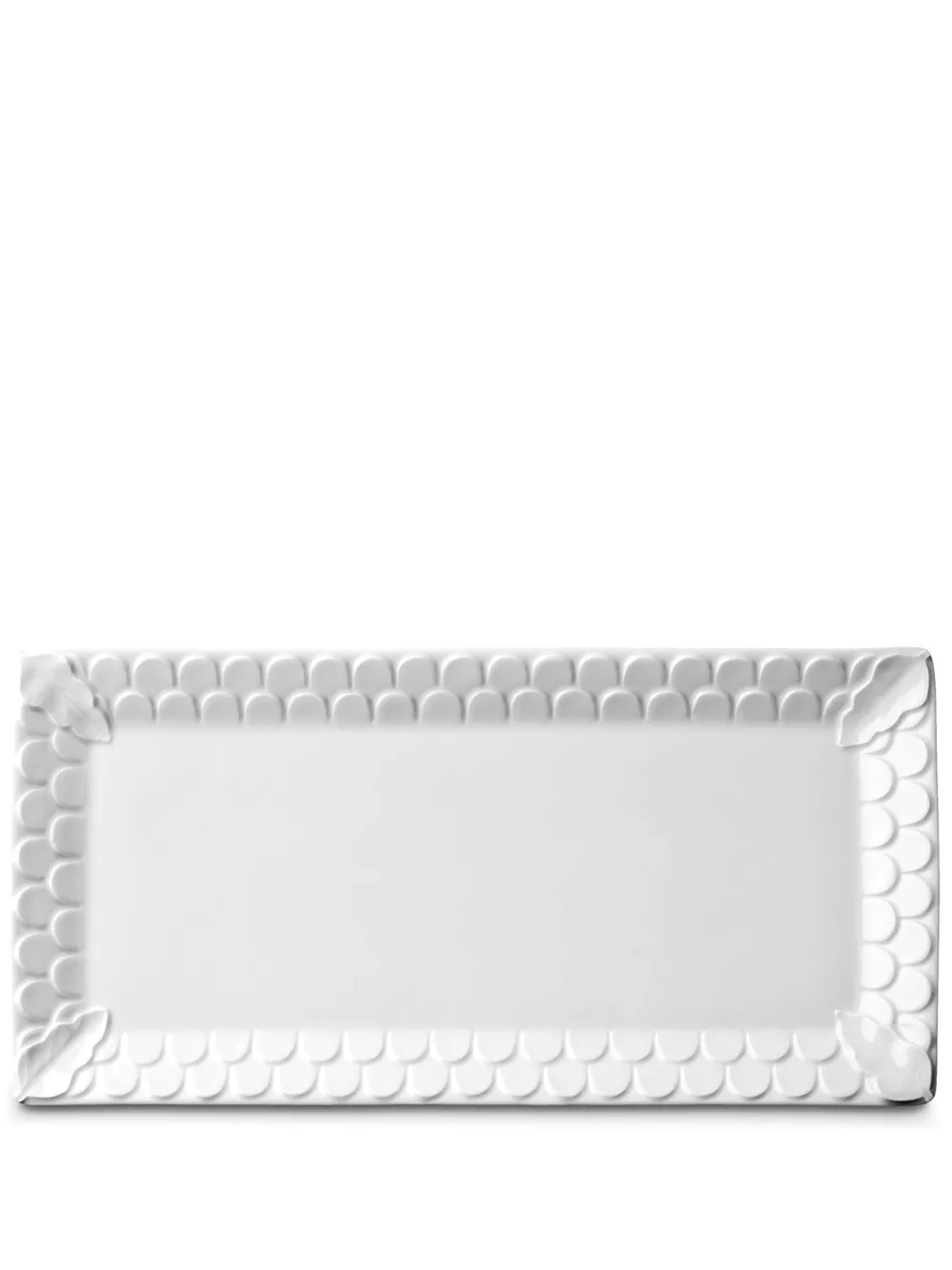 L'Objet Aegean rectangular platter (19cm x 39cm) | White | Image 1