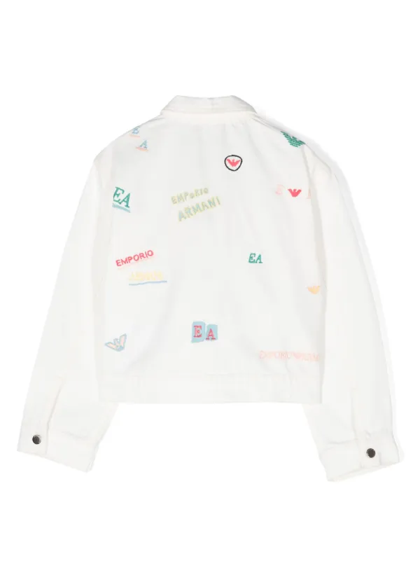 Emporio Armani Kids デニムジャケット | ニュートラル | FARFETCH JP