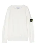 Stone Island Junior Compass-motif cotton jumper - Neutrals