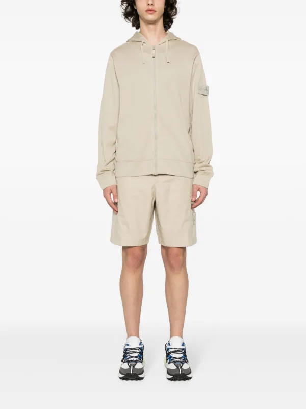 Stone Island コンパスモチーフ ショートパンツ | ニュートラル Stone Island コンパスモチーフ ショートパンツ | ニュートラル