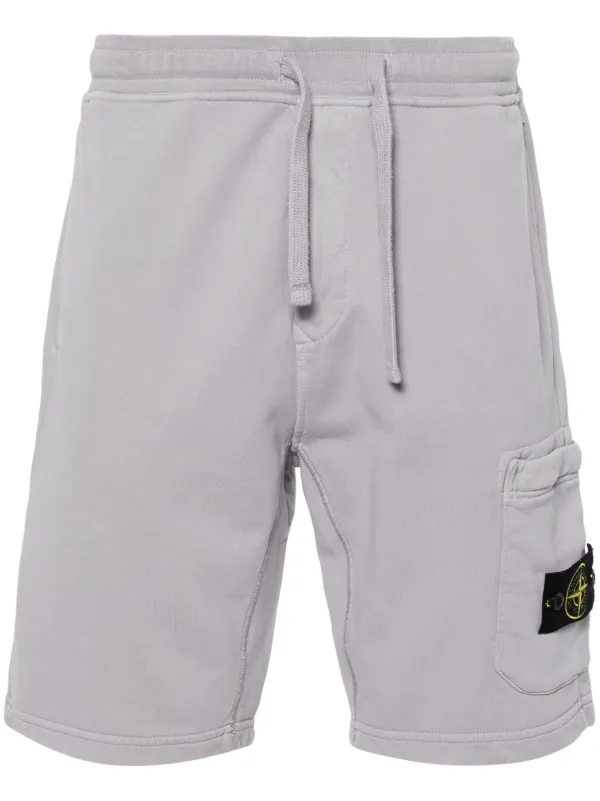 Stone  カーゴショートパンツ ライトグレー Stone Island コンパスモチーフ ショートパンツ | グレー | FARFETCH JP