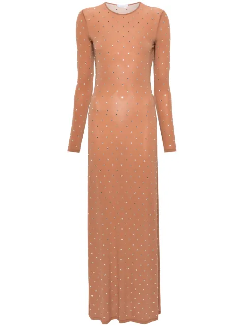 Rabanne vestido largo con detalles de cristal