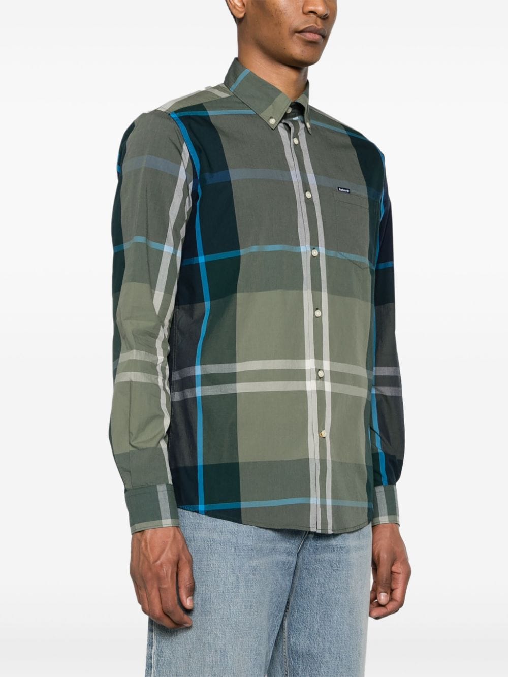 Shop Barbour Harris Tartan-checked Shirt In Green