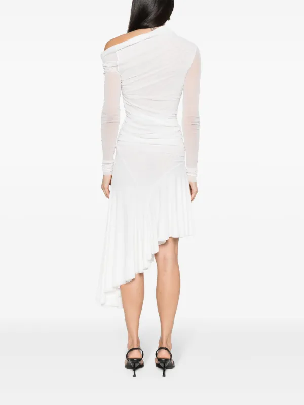 ワンピース PHILOSOPHY DI LORENZO SERAFINI Woman Dress Beige Beige gathered midi dress Philosophy di Lorenzo Serafini