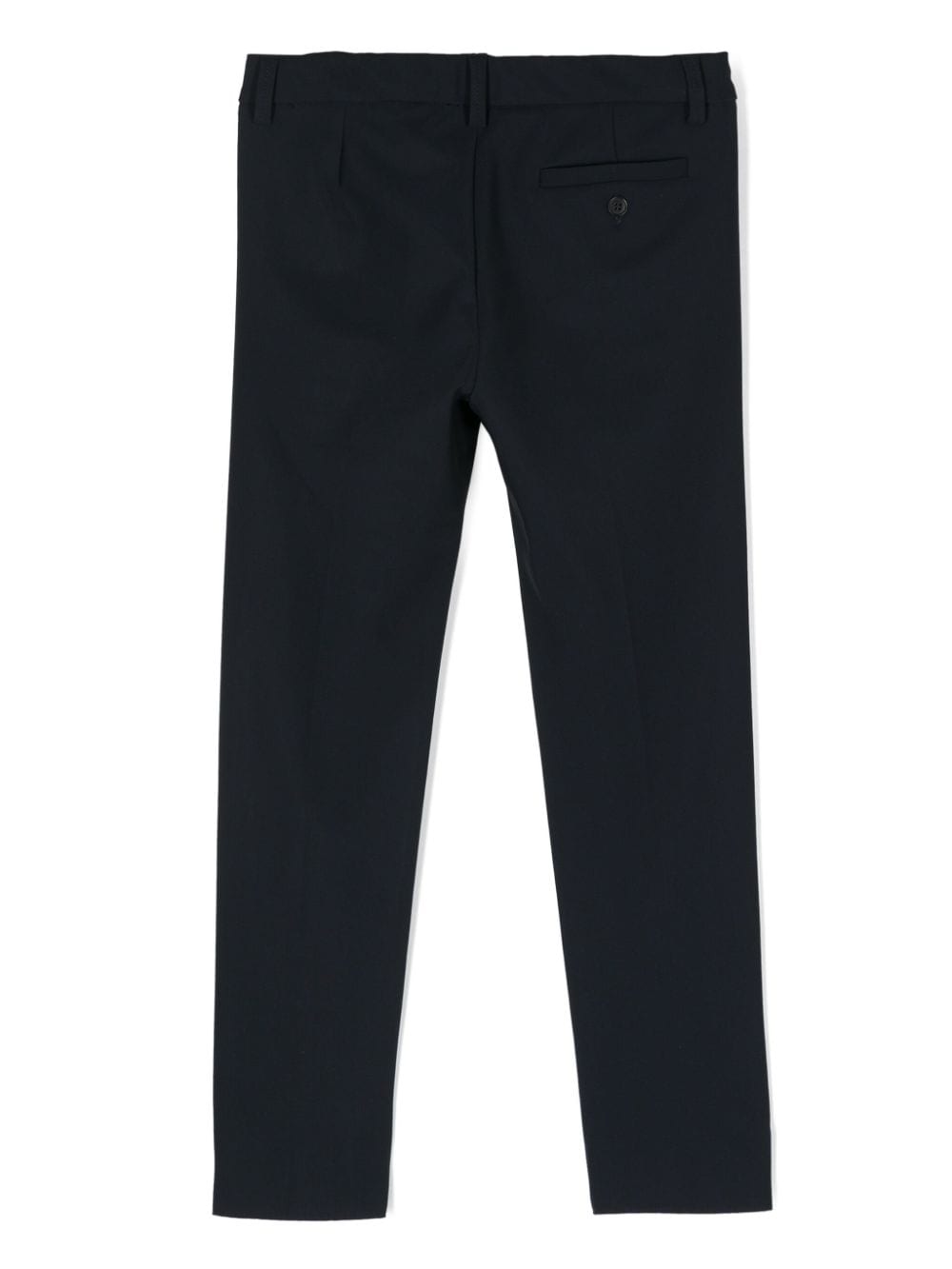 Shop Il Gufo Pressed-crease Tapered Trousers In Blue
