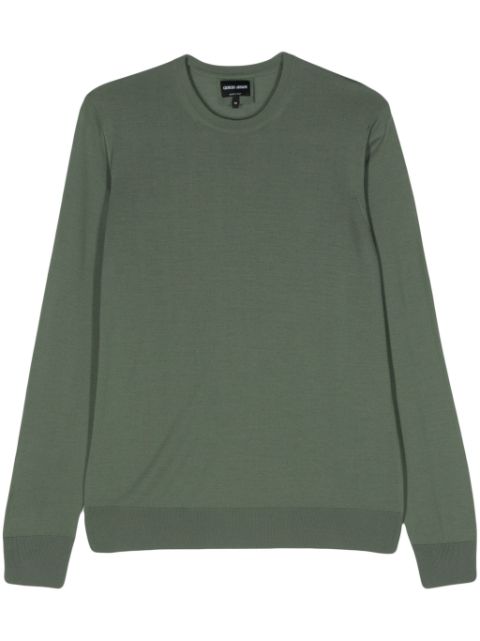 Giorgio Armani long-sleeve wool jumper Men