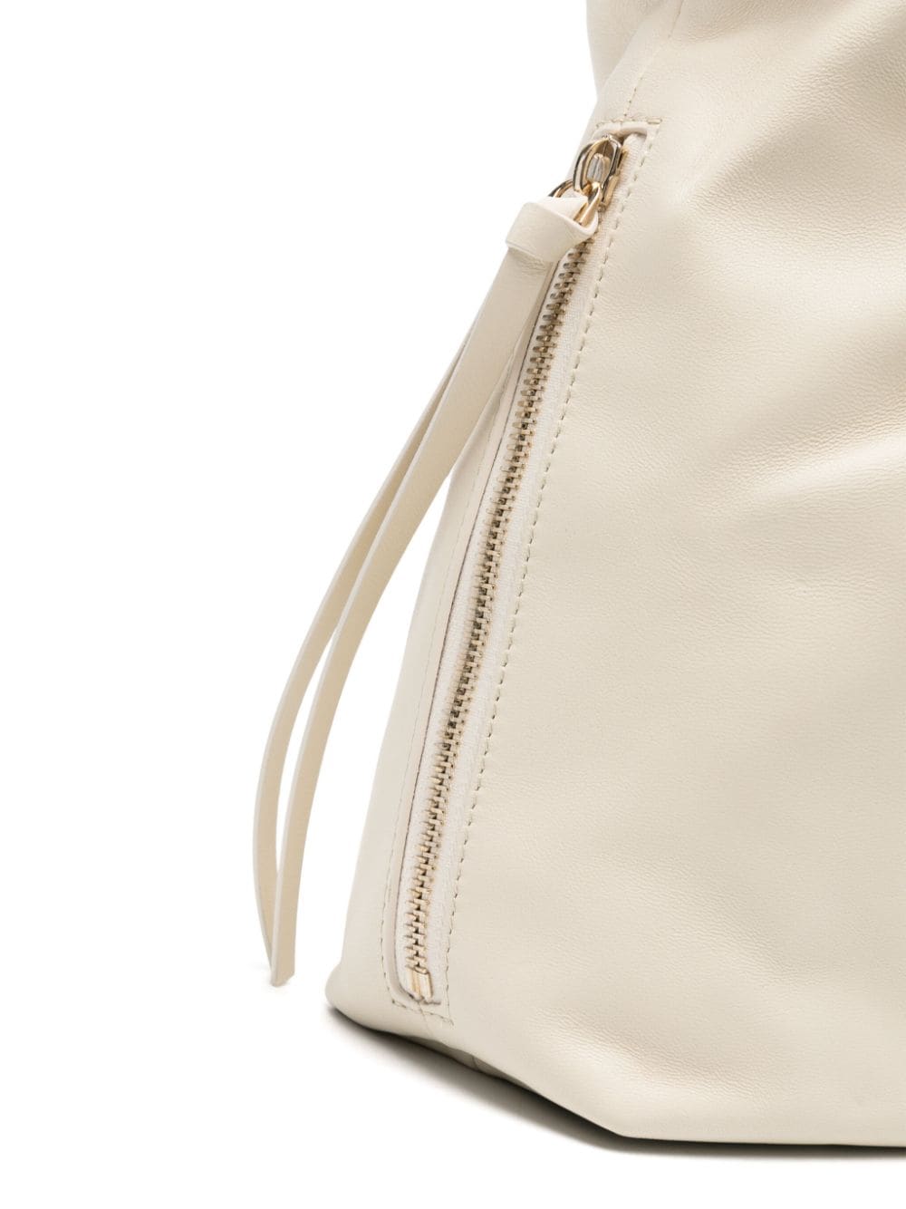 Shop Fabiana Filippi Drawstring Shoulder Bag In Neutrals