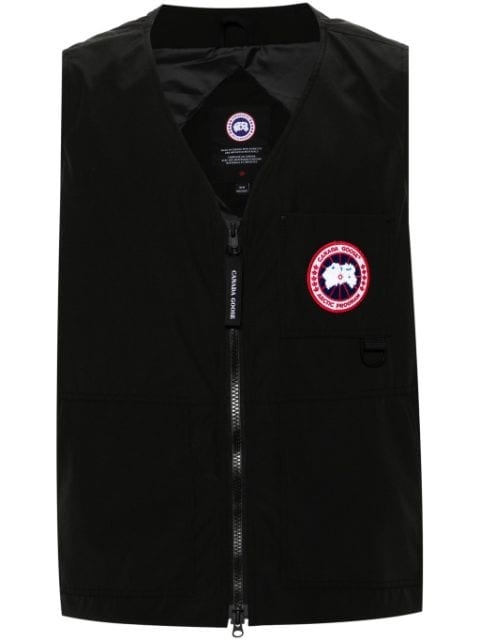 Canada Goose logo-patch zip-up vest