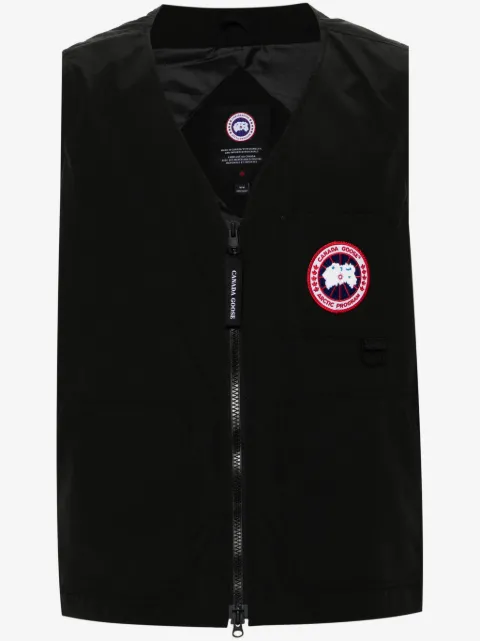 Canada Goose logo-patch zip-up vest