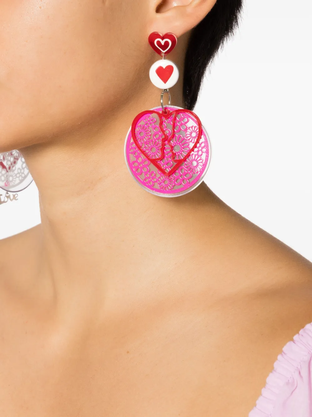 Amir Slama heart-motif drop earrings | Image 2