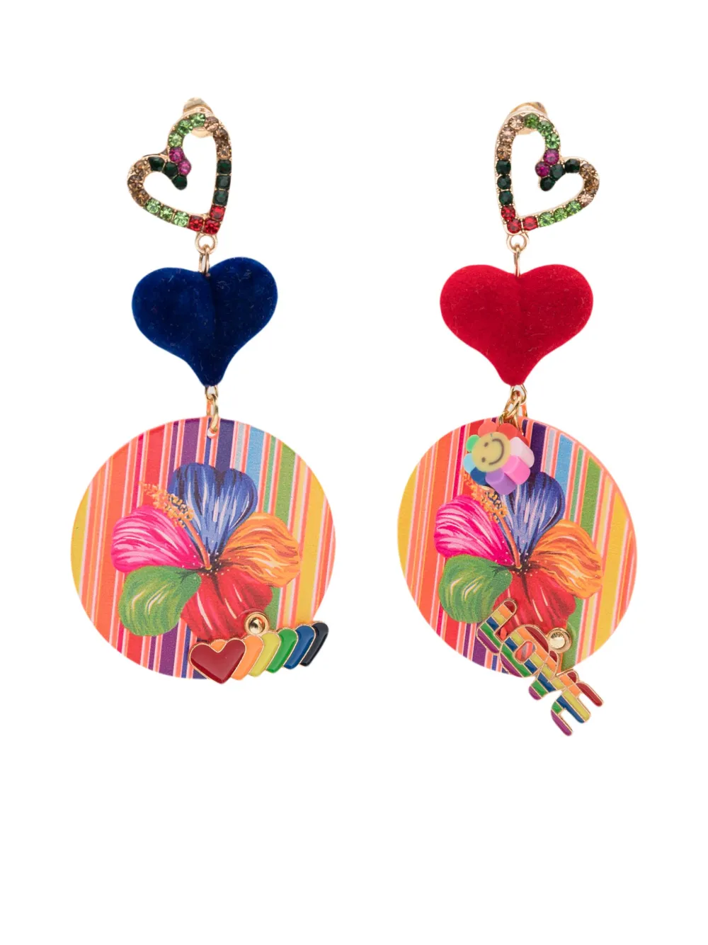 Amir Slama floral-print drop earrings | Multicolour | Image 1