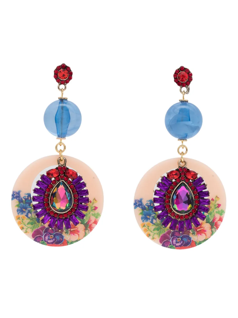Amir Slama crystal-embellished drop earrings | Multicolour | Image 1