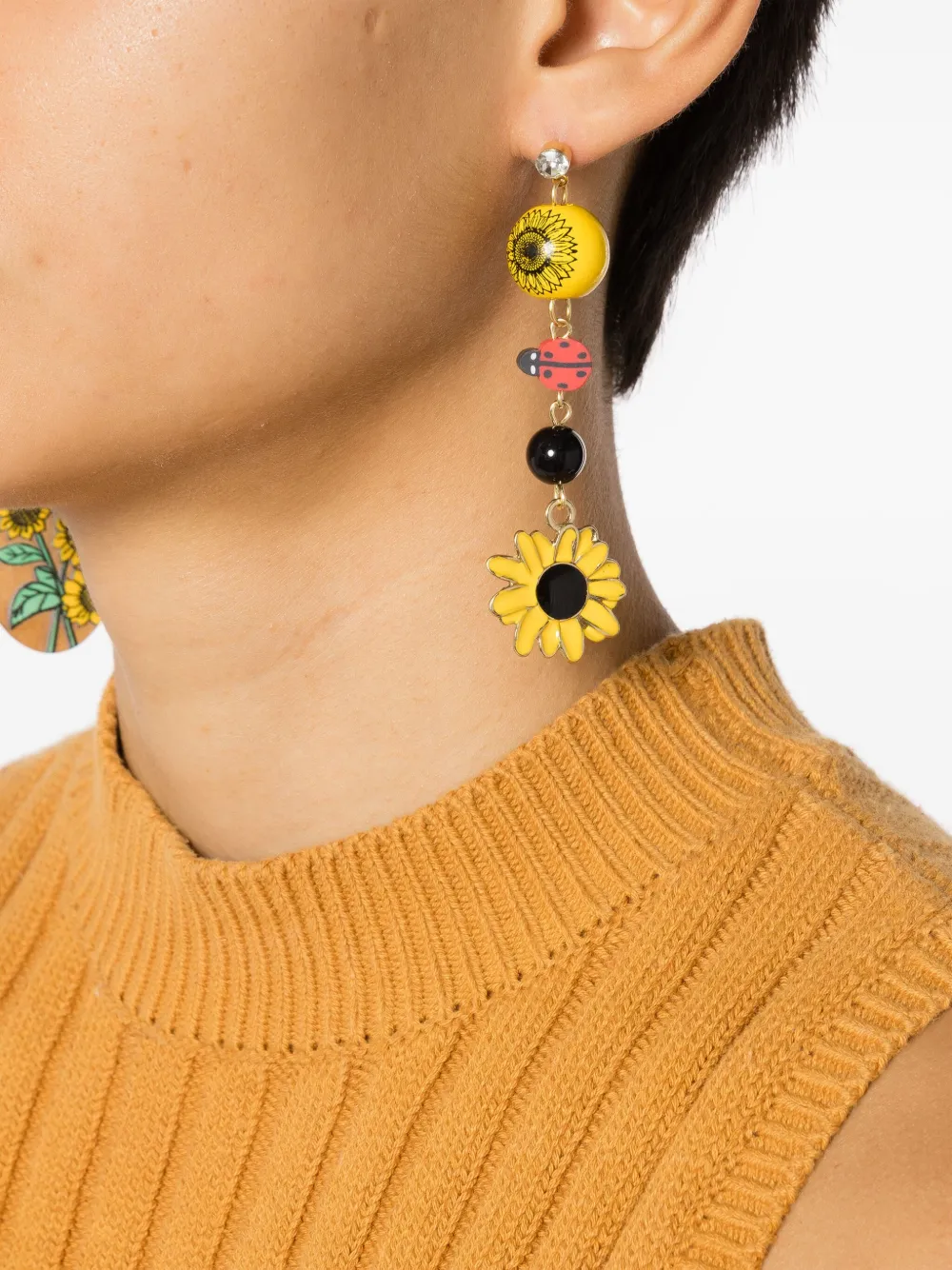 Amir Slama sunflower-motif drop earrings | Image 2