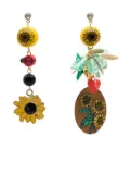 Amir Slama sunflower-motif drop earrings - Multicolour