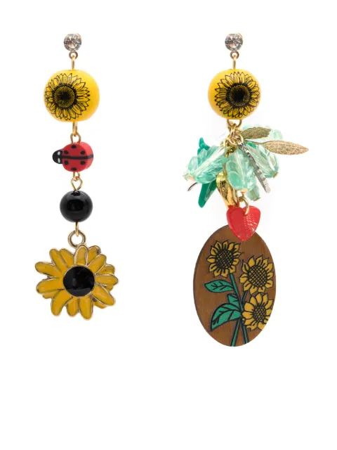 Amir Slama sunflower-motif drop earrings