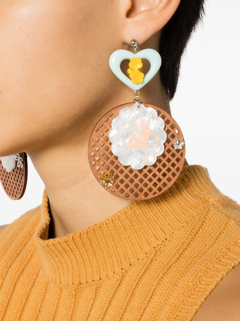 Amir Slama charm-appliqué drop earrings | Image 2