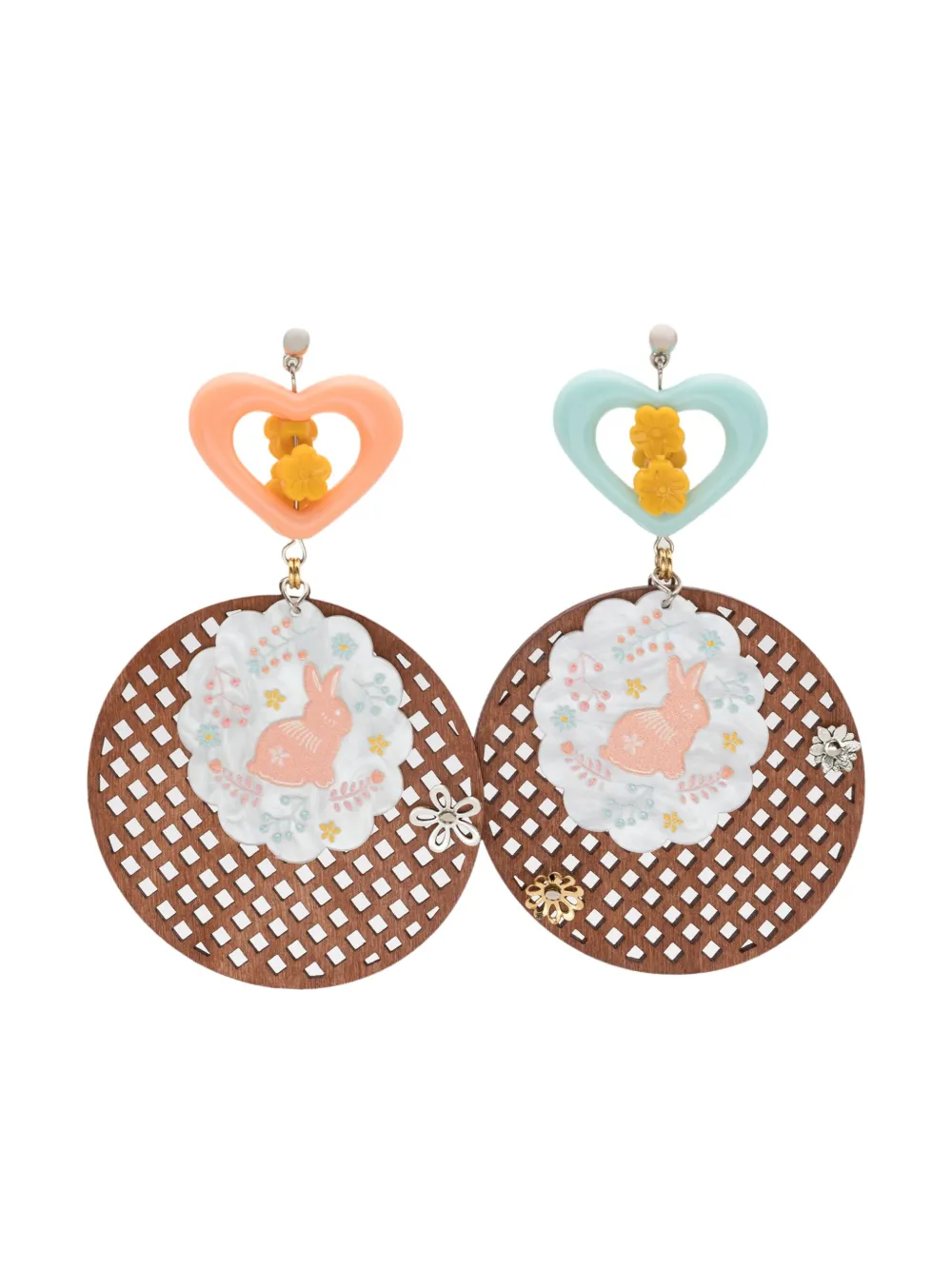 Amir Slama charm-appliqué drop earrings | Multicolour | Image 1