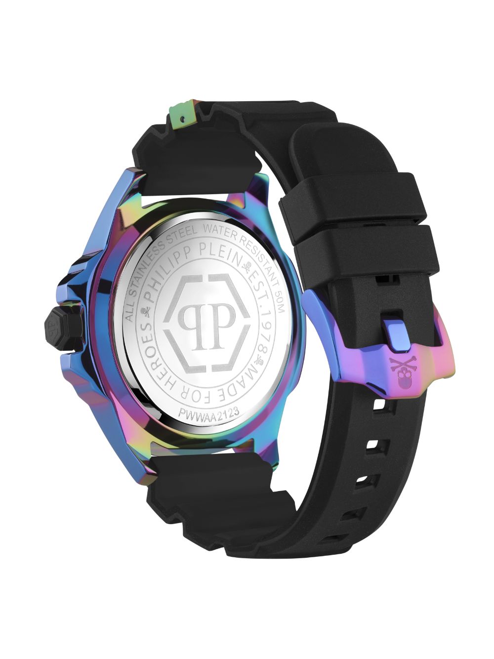 Shop Philipp Plein The $kull Rainbow 46mm In Black