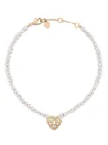Philipp Plein rocked hearts necklace - Silver