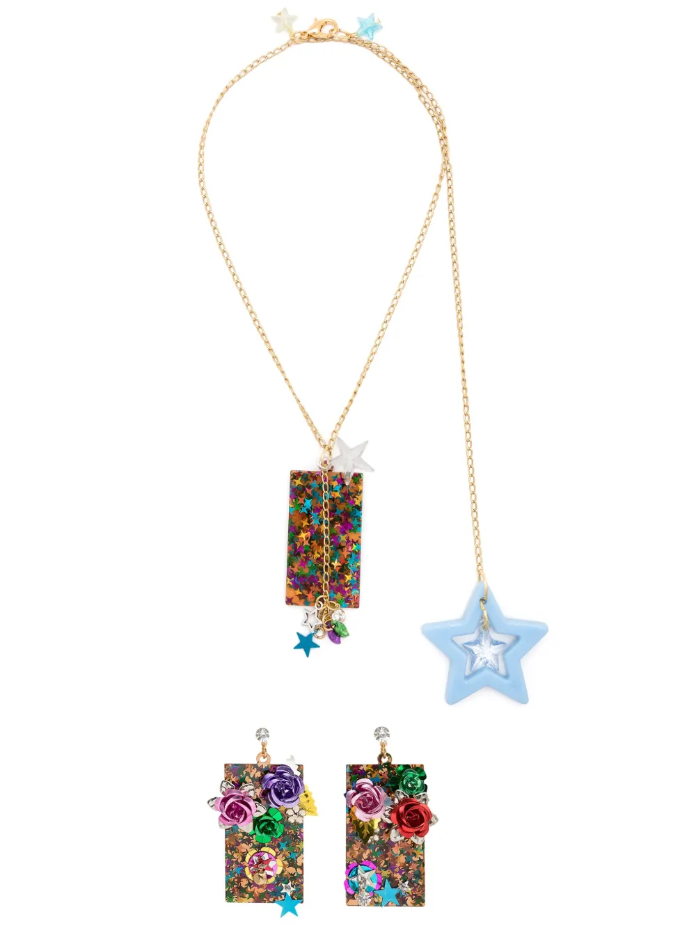 Amir Slama set de collar y aretes con aplique de estrella | multicolor | Image 1
