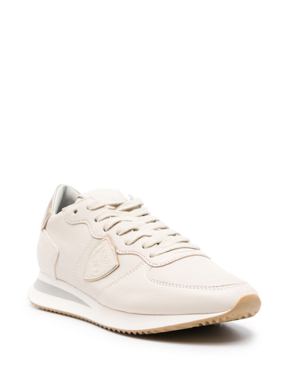 Shop Philippe Model Paris Trpx Panelled Sneakers In Neutrals