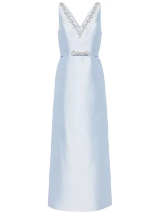 Sachin & Babi Garda Mikado Gown | Blue