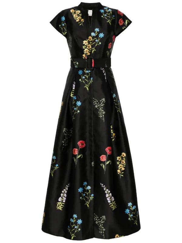 Sachin & Babi Marta Floral-print Gown - Blue Sachin & Babi Marta Floral-print Gown - Blue