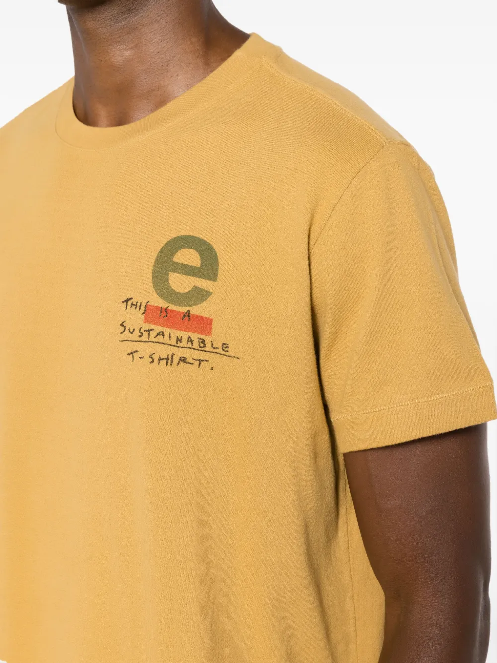 Osklen Katoenen T-shirt met tekst Geel