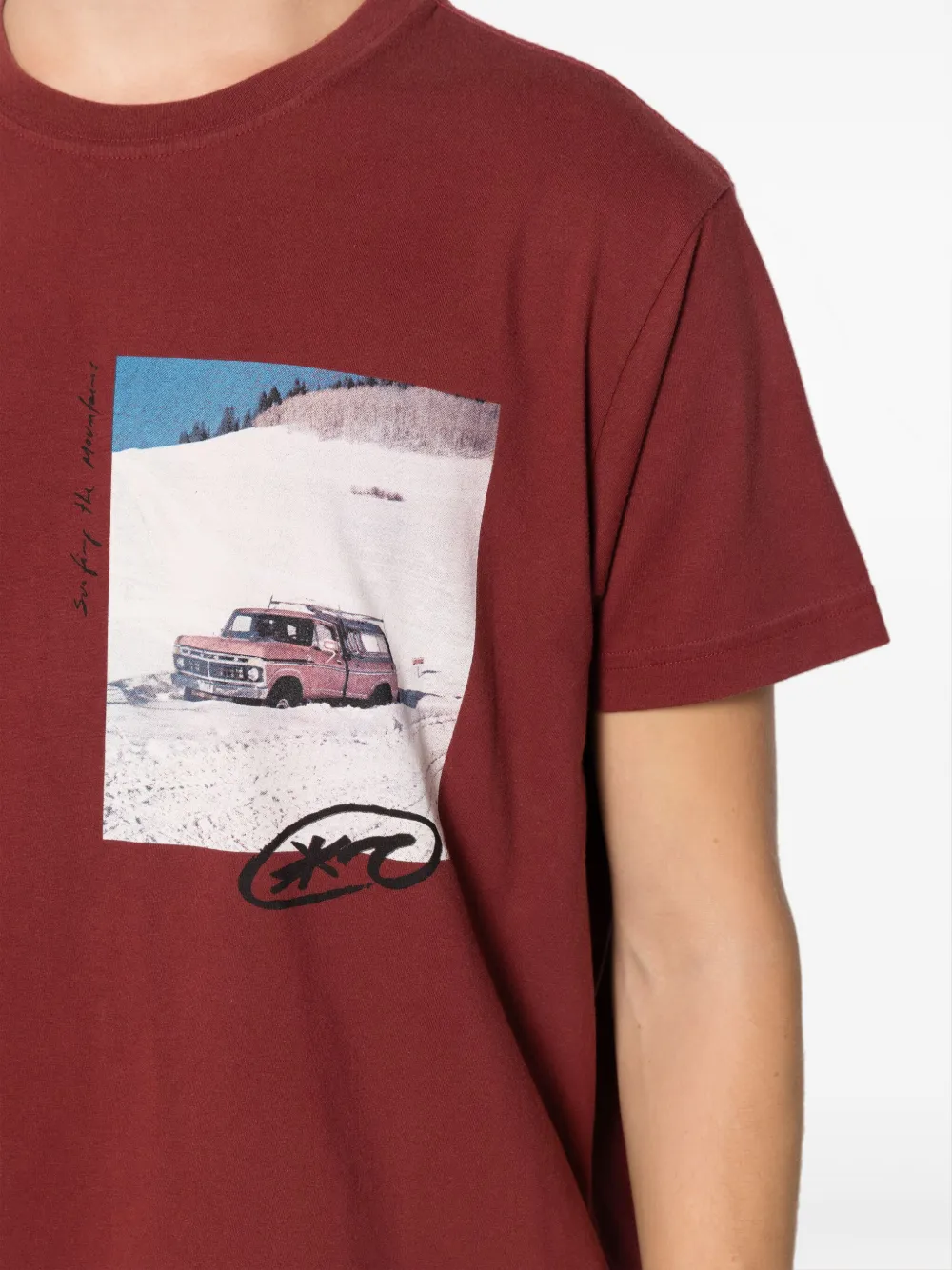 Osklen T-shirt met grafische print Rood