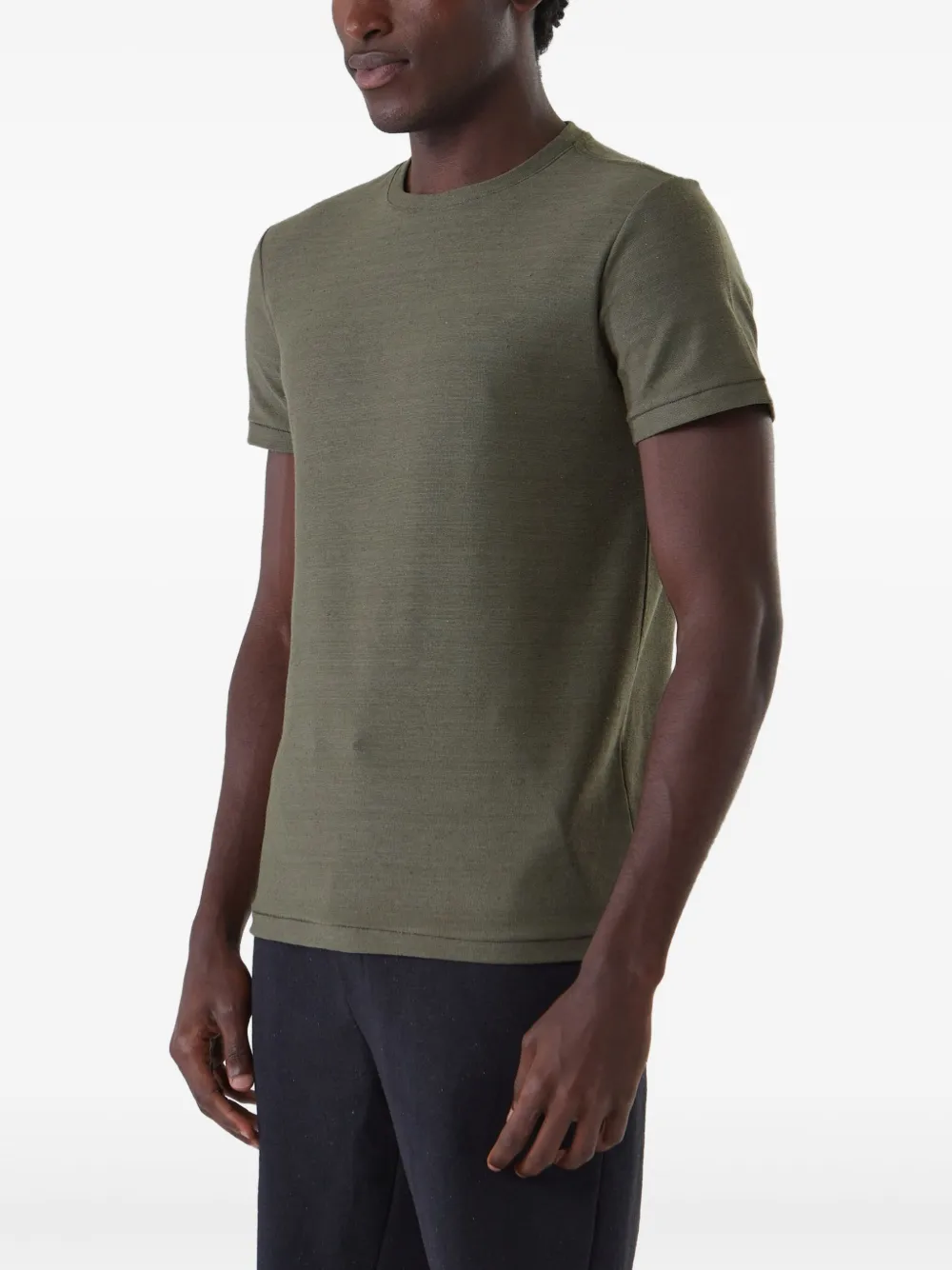 Osklen T-shirt met textuur en korte mouwen Grijs