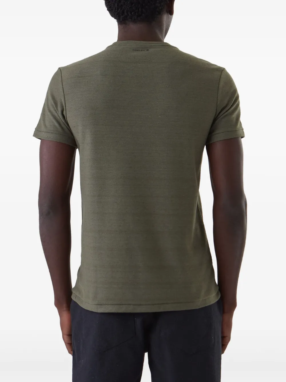 Osklen T-shirt met textuur en korte mouwen Grijs