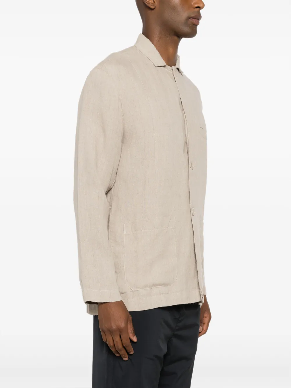 Osklen Linnen shirtjack Beige