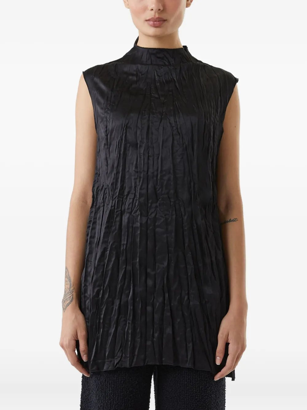 Osklen Tanktop met gekreukt effect Zwart