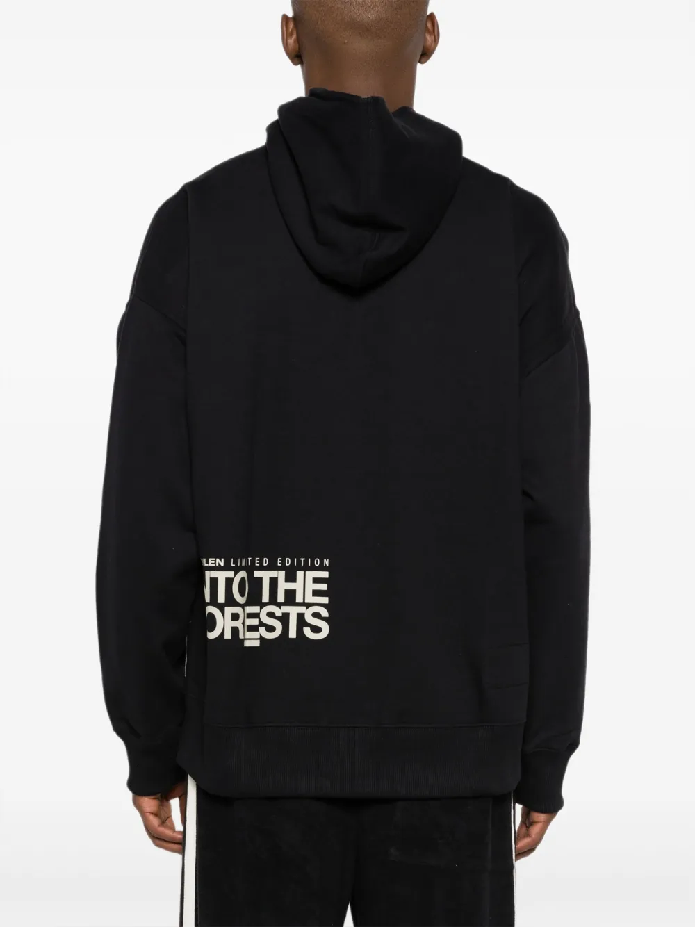 Osklen Hoodie met verlaagde schouders en rits Zwart
