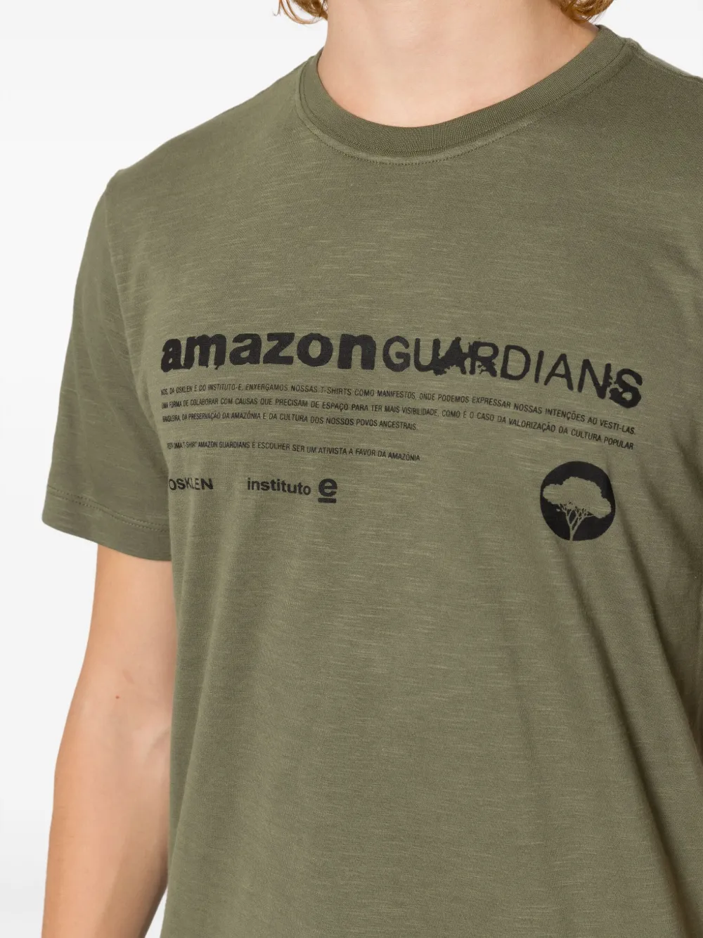 Osklen Katoenen T-shirt met tekst Groen