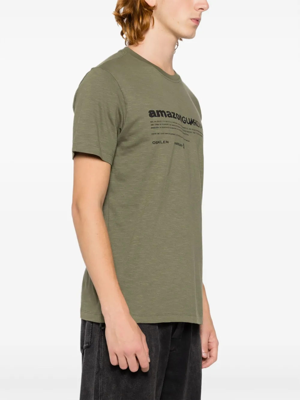 Osklen Katoenen T-shirt met tekst Groen